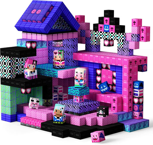 100PCS Magnetic Blocks for Girls, Build Magwonder with Magnet Building Toys Set, Princess Sensory Gift for Boys Girls Birthday (1 Inch)