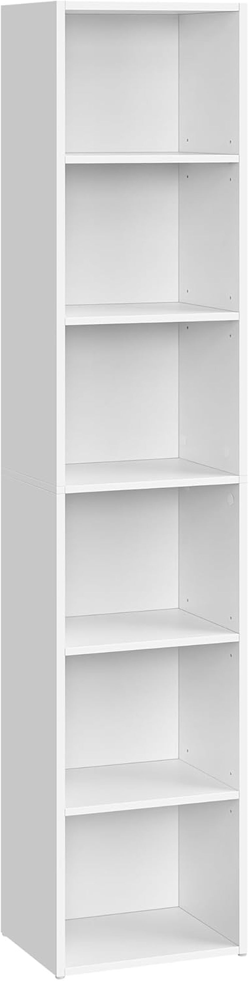 Custos Collection - Bookshelf, 6-Tier Bookcase, Book Shelf, Open Storage Shelf, 9.4 X 11.9 X 63.3 Inches, for Living Room, Home Office, Dinning Room, Cloud White ULBC411W01