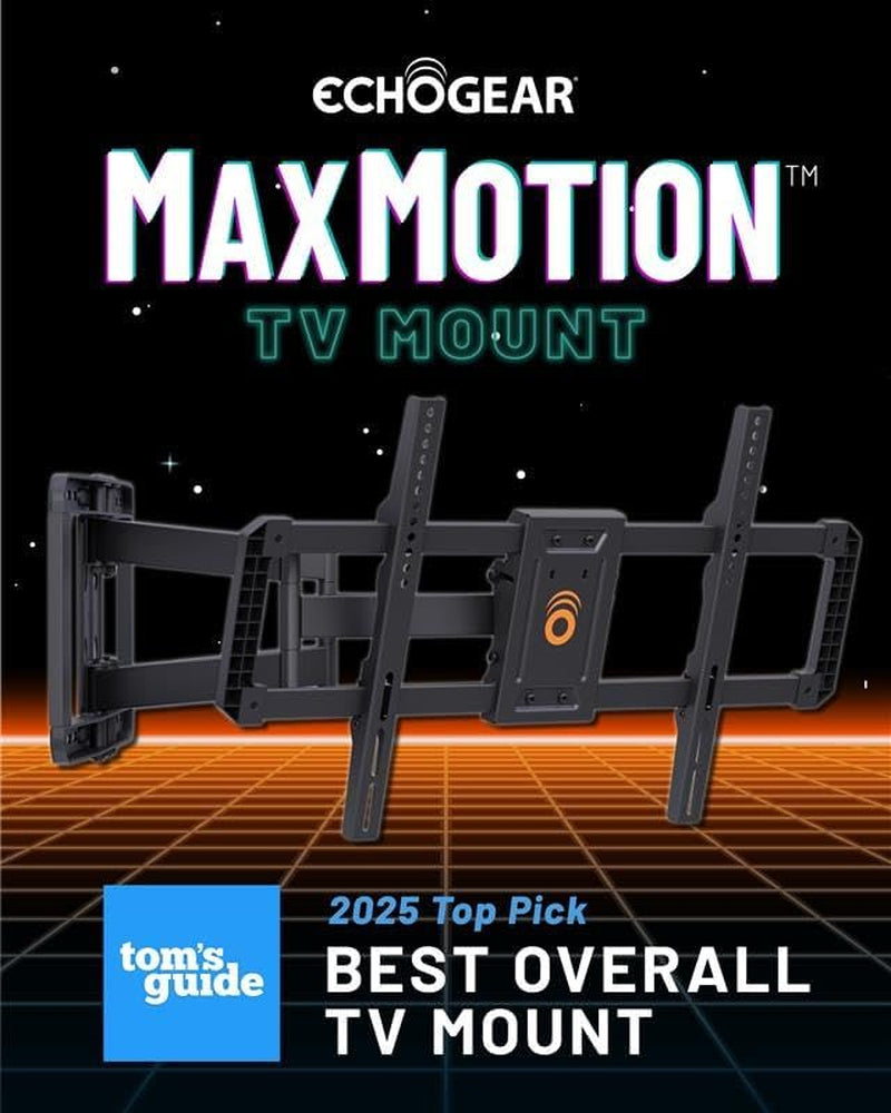 Maxmotion TV Wall Mount for Large Tvs 42" to 90" - Full Motion Has Smooth Swivel, Tilt, & Extension - Universal Design Works with Samsung, Vizio & More - Includes Hardware & Drill Template