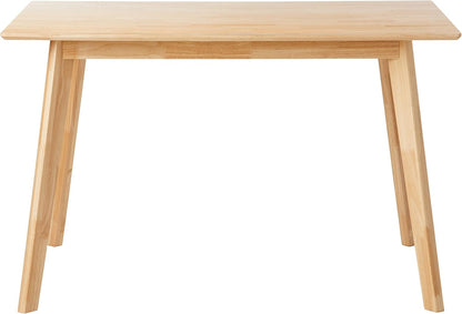 FSC Certified Solid Wood Kitchen Rectangular Dining Table, Easy to Assemble, 29.5"D X 47.2"W X 29.5"H, Natural Wood