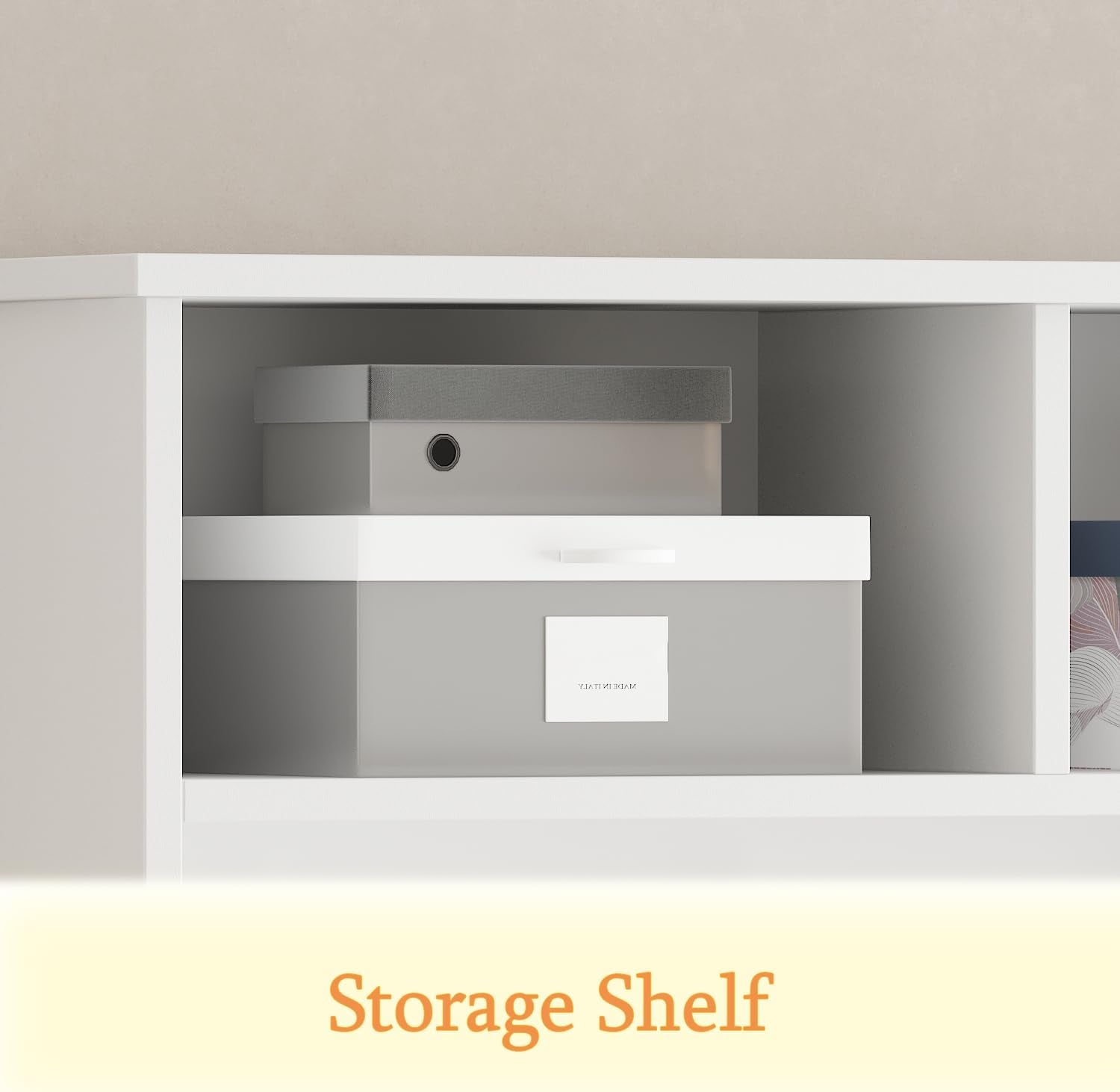 Extra Large Hall Tree with Bench and Shoe Storage, Multi-Purpose Entryway Bench with Coat Rack, Adjustable Shelves, 6 Double Hooks and 21 Open Compartments, White