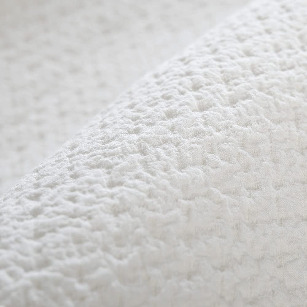 Pillow Shams Set of 2 Pure Cotton Champray Ruffled Edge,Thick and Solid Washed Dobby Heavy Fabric King 20X36 Inches