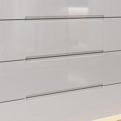 Armoire Bedroom Island Wardrobe Closet Island with 16 Drawers & Glass Tabletop, Island Dresser with Jewelry Organizer, Closet Island for Cloakroom White (63”W X 31.5”D X 31.5”H)