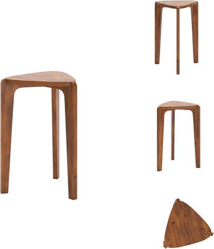 Brynnleigh Contemporary Nesting Accent Table, Set of 2, Light Brown