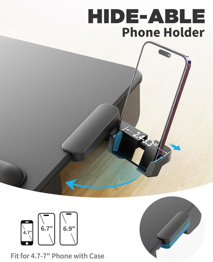 Laptop Lap Desk, Portable Laptop Desk for Bed - Fits up to 17" Laptops & Macbook,Lightweight Lap Tray Table with Storage Drawer, Lap Desk with Cushion, Lap Stand for Bed & Couch