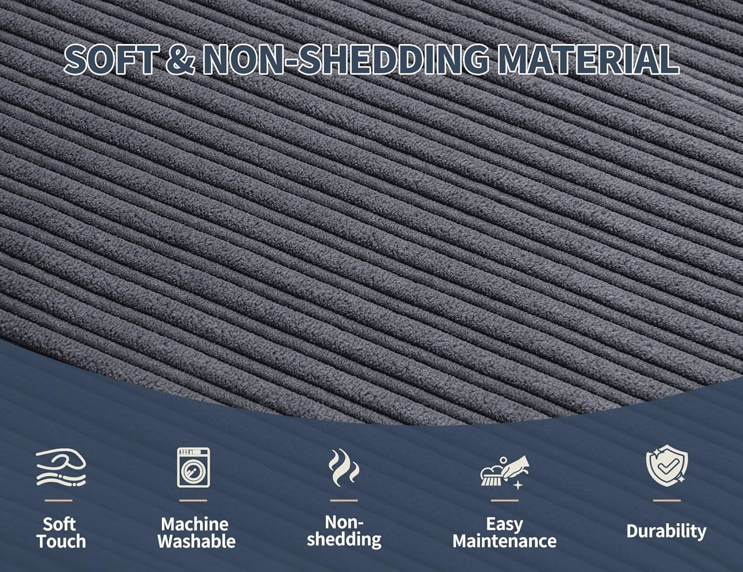 Pouf Ottoman Foot Stools Ottoman with Foam Small Corduroy Ottomans for Living Room Ottomans Pouf 20X15 Floor Poufs Foot Rest for Office Chair Dark Grey Foot Stool Small