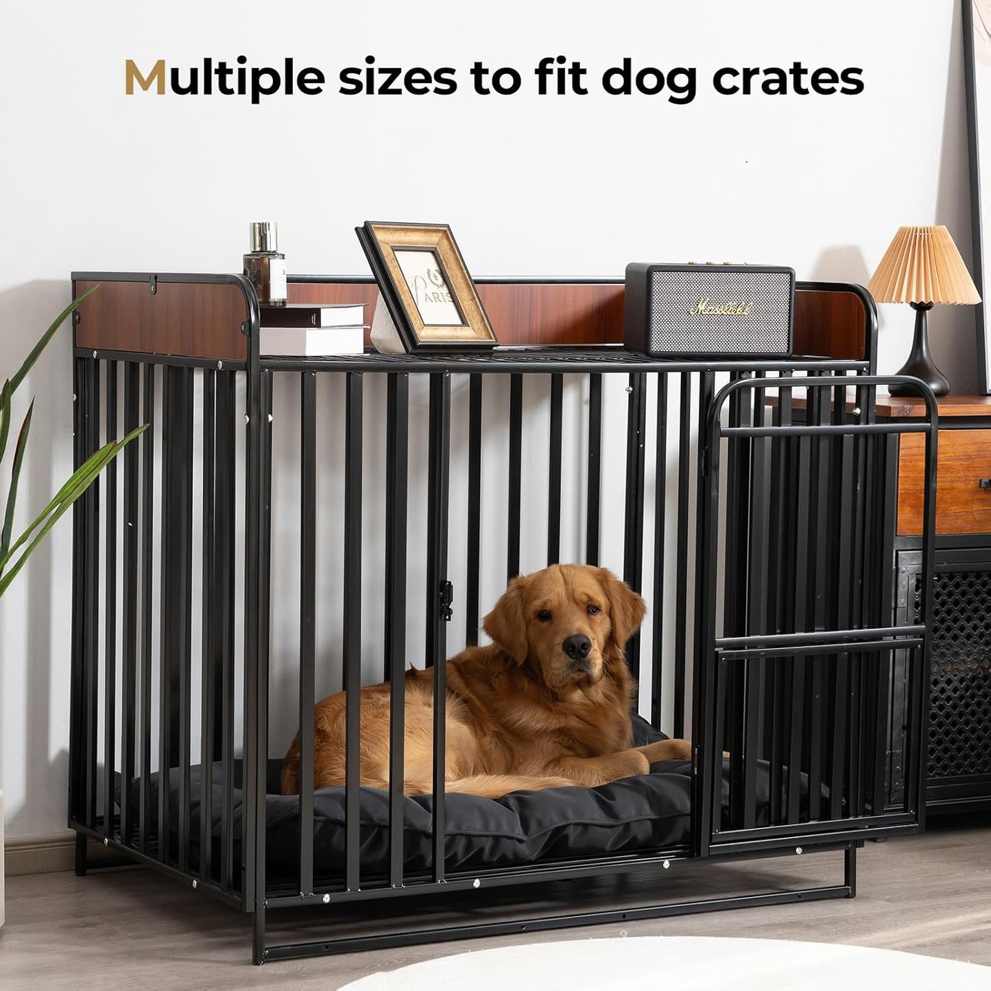 Chew Proof Indestructible Dog Bed - Durable Dog Bed for Aggressive Chewers, Machine Washable & Waterproof Indoor Outdoor Crate Pad, Tough Kennel Pad for Large Dogs (Large (28"X41"))