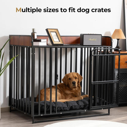 Chew Proof Indestructible Dog Bed - Durable Dog Bed for Aggressive Chewers, Machine Washable & Waterproof Indoor Outdoor Crate Pad, Tough Kennel Pad for Large Dogs (Large (28"X41"))