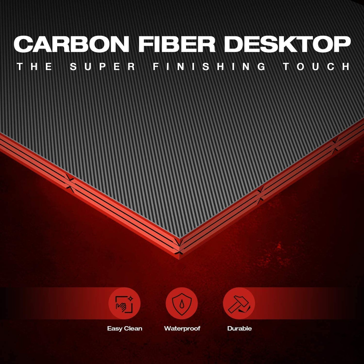 L Shaped Gaming Desk Computer Corner Desk PC Gaming Desk Table with Large Monitor Riser Stand for Home Office Sturdy Writing Workstation (Black, 51 Inch)