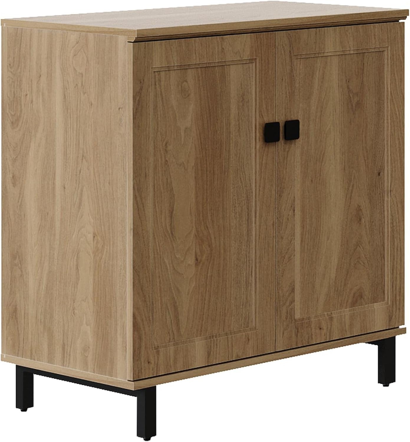 Buffet Sideboard Cabinet Farmhouse Modern 3 In1 Storage Cabinet with Adjustable Shelves for Kitchen, Coffee Bar, Living Room, Oak