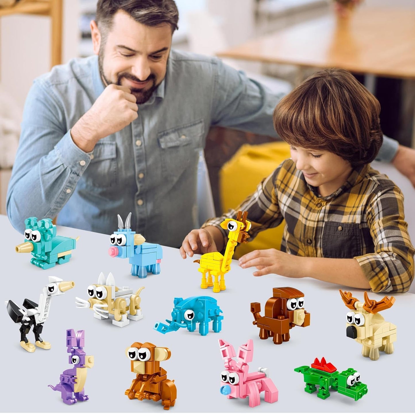 146 Pack Building Blocks Party Favor, Building Blocks Party Supplies Tote Bag Notebook Bracelet Keychain Stamps Stickers for Birthday Party Decoration Gifts Class Reward