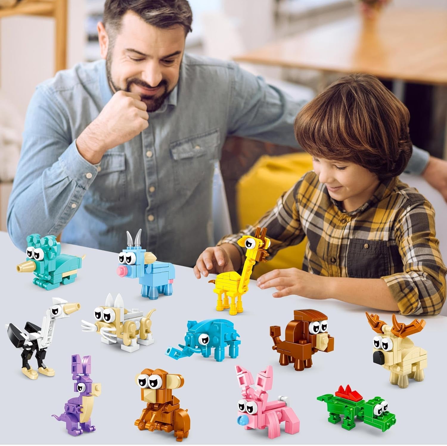 146 Pack Building Blocks Party Favor, Building Blocks Party Supplies Tote Bag Notebook Bracelet Keychain Stamps Stickers for Birthday Party Decoration Gifts Class Reward