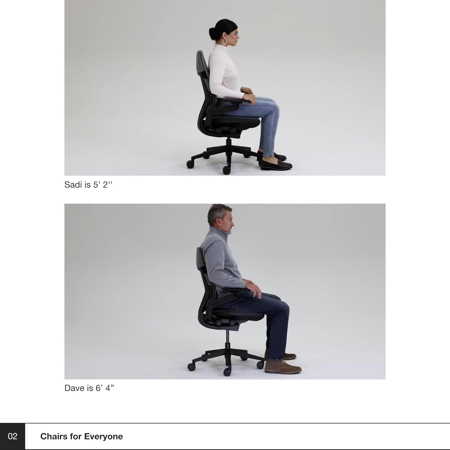 Gesture Office Chair - Ergonomic Work Chair with Wheels for Carpet - Comfortable - Intuitive-To-Adjust for Desk - 360-Degree Arms - Licorice Fabric, Dark Frame