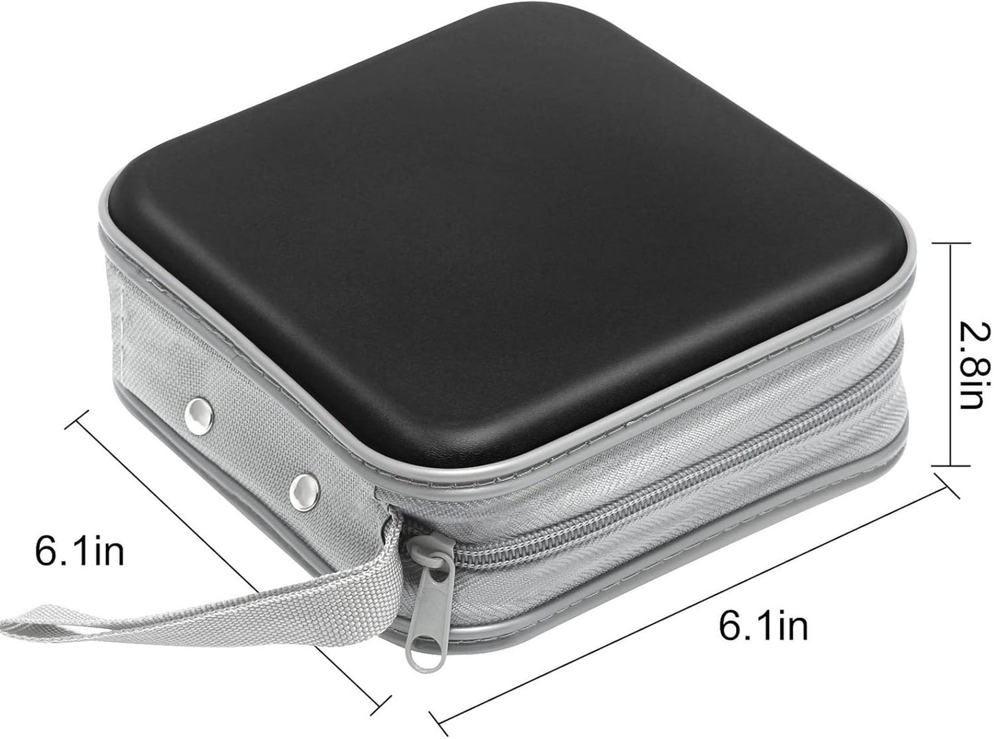 CD Case, 40 Capacity CD/DVD Case Holders Wallet Hard Plastic DVD Disc Cases Storage Binder for Car Home Office Travel (Black)