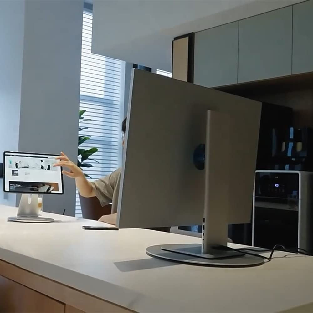 Aluminum 360° Rotation Monitor Swivel Base Computer Screen Monitor Turntable Stand Flat Panel TV Rotating Mat for Imac Laptop Potted Plants Arts Crafts Products Display Stand