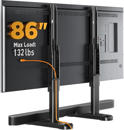 Universal TV Stand Legs for Most 37–86 Inch Tvs up to 132 Lbs, Height Adjustable TV Legs Replacement Suitable for Soundbar, Table Top Stand Base Max VESA 800 X 500Mm, PGTVS20