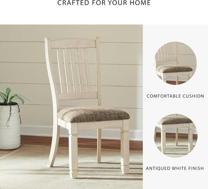 Bolanburg 20" Upholstered Dining Room Chair, Set of 2, Antique White