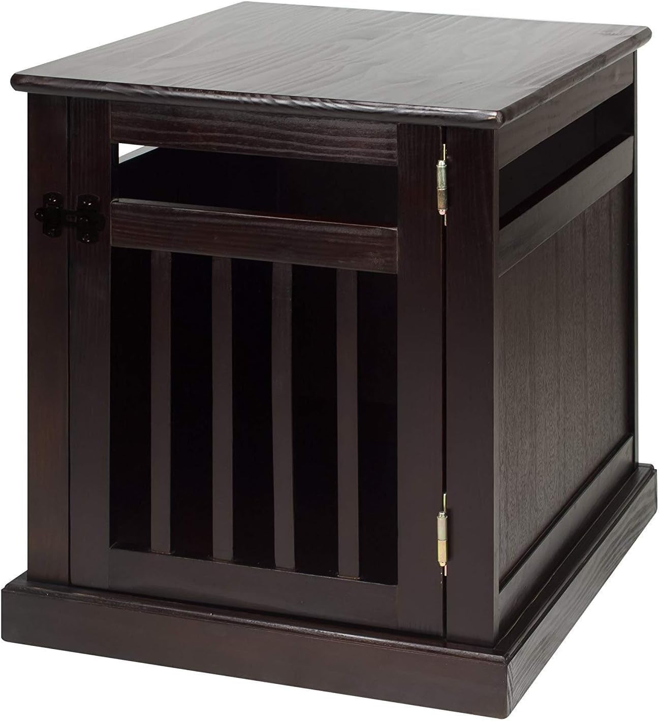 Wooden Small Pet Crate, End Table, Espresso,19.5"W X 22.5"D X 22.5"H