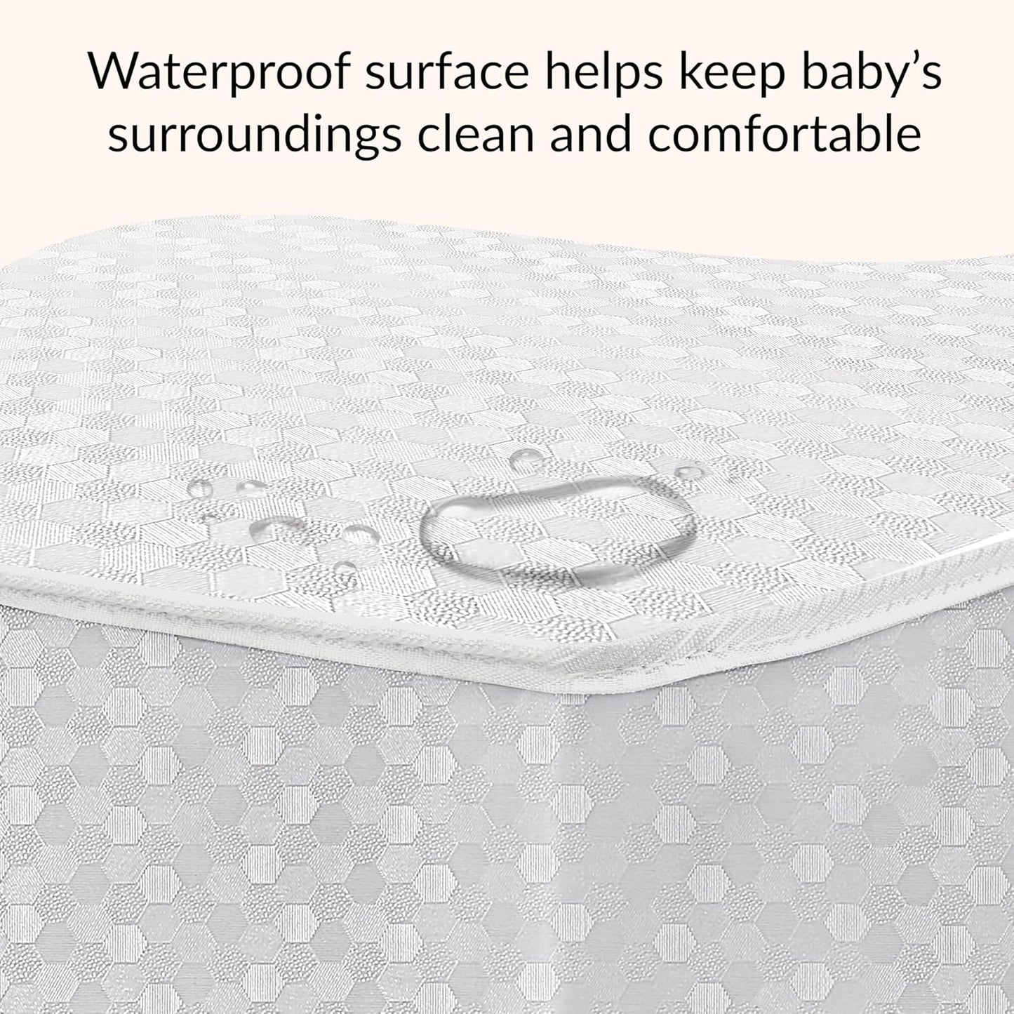 Honeycomb Orthopedic Firm Fiber Standard Baby Crib Mattress, Greenguard Gold and JPMA Certified, 5” Fiber Core Optimum Support, Fits Crib and Toddler Bed, Waterproof Vinyl Cover
