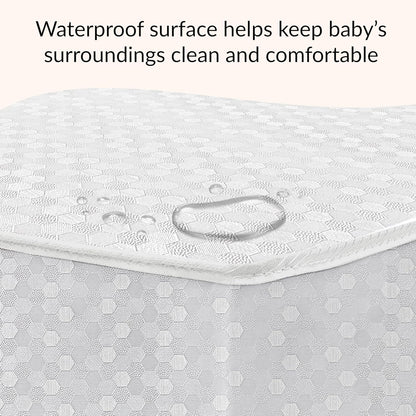 Honeycomb Orthopedic Firm Fiber Standard Baby Crib Mattress, Greenguard Gold and JPMA Certified, 5” Fiber Core Optimum Support, Fits Crib and Toddler Bed, Waterproof Vinyl Cover
