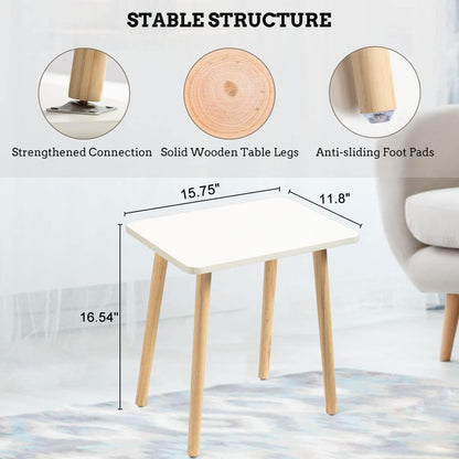 Nursery Side Table, Small End Table Accent Table Living Room Balcony Office, Modern Side Bedside Home Decor, for Small Spaces, Easy Assembly