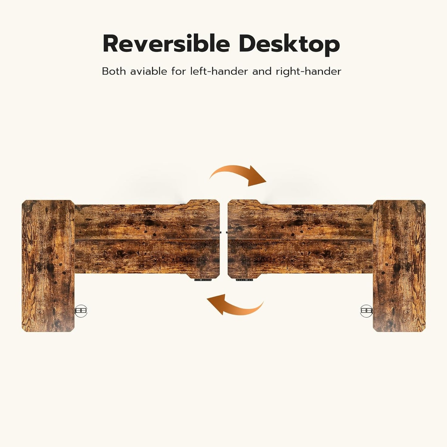 59 Inch L Shaped Standing Desk Adjustable Height, Electric Corner Standing Desk, Sit Stand Computer Table with Reversiable Splice Board, Rustic Brown