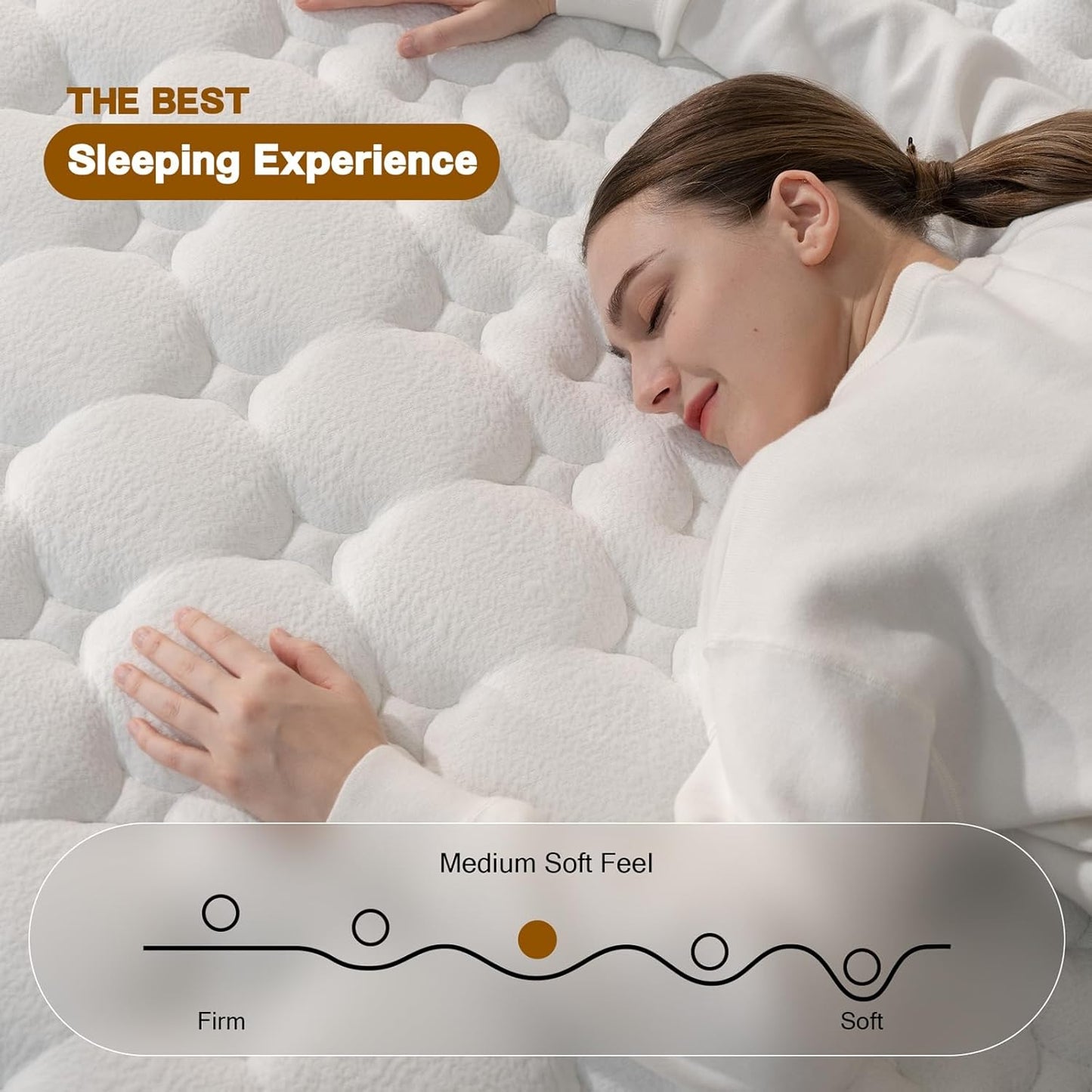 Full Size Mattress,12 Inch Hybrid Full Mattress in a Box with Memory Foam and Pocket Spring for Pressure Relief & Comfort Sleep & Zoned Support, Medium Firm,Certipur-Us