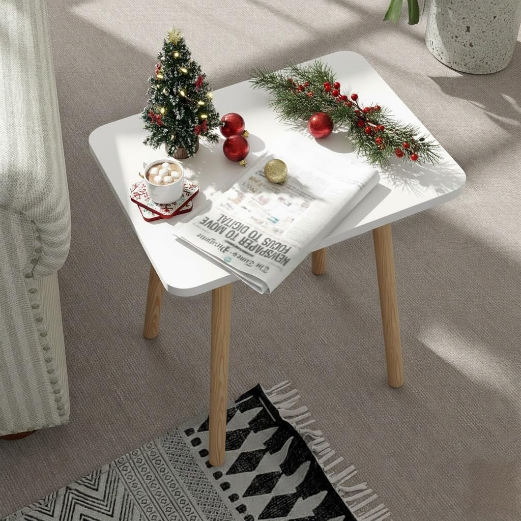 Nursery Side Table, Small End Table Accent Table Living Room Balcony Office, Modern Side Bedside Home Decor, for Small Spaces, Easy Assembly