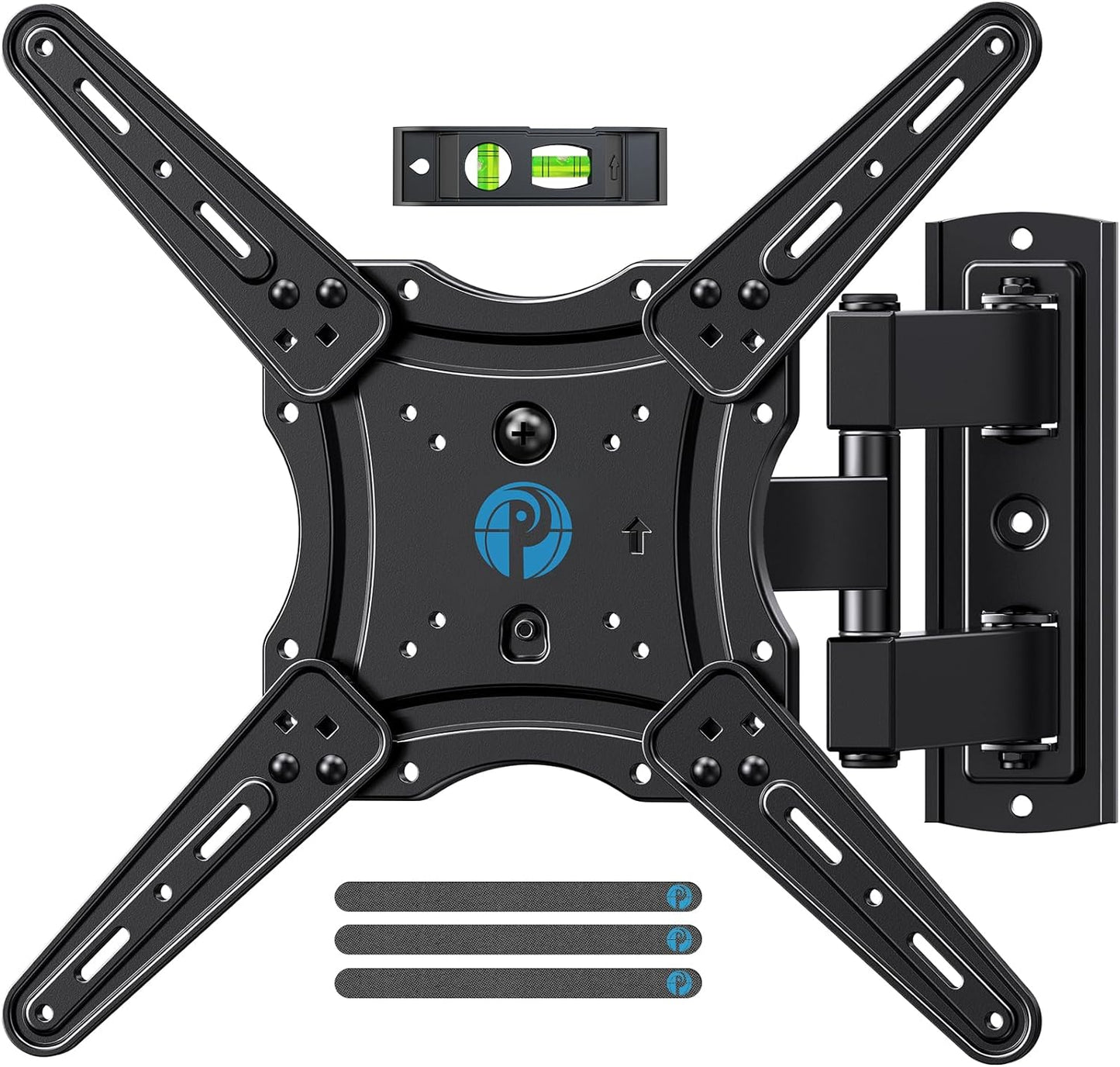 Full Motion TV Wall Mount for 26-60 Inch Flat or Curved Tvs up to 77 Lbs, TV Bracket Wall Mount with Articulating Arms, Extension, Tilt, Swivel, Leveling, Max VESA 400X400Mm, PIMF7