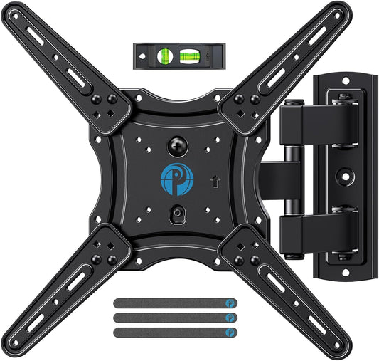 Full Motion TV Wall Mount for 26-60 Inch Flat or Curved Tvs up to 77 Lbs, TV Bracket Wall Mount with Articulating Arms, Extension, Tilt, Swivel, Leveling, Max VESA 400X400Mm, PIMF7