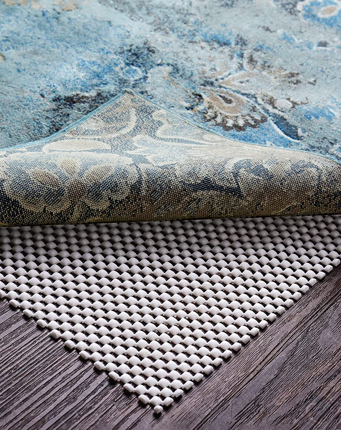 Rug Gripper Pad for Hardwood Floors, Thick Cushion Non Slip Rug Pads for Area Rugs, Rug Grippers for Tile Floors, under Carpet anti Skid Mat, Keep Your Rugs Safe and in Place, 2X3 Ft