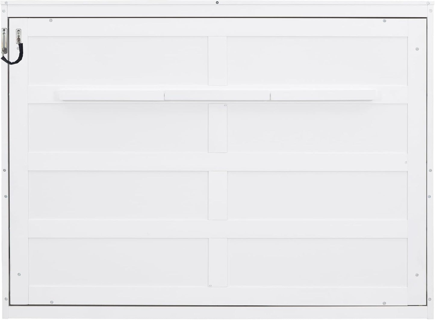 Modern Farmhouse Solid Wood Murphy Bed Chest/Space Saving/Wood Slat Support/Queen,White
