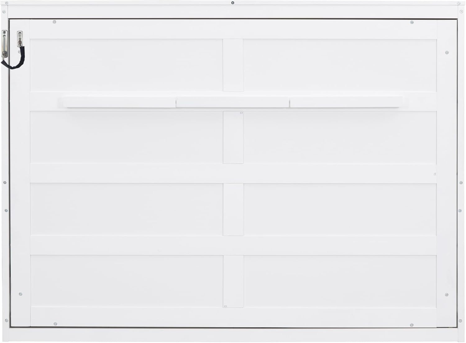 Modern Farmhouse Solid Wood Murphy Bed Chest/Space Saving/Wood Slat Support/Queen,White
