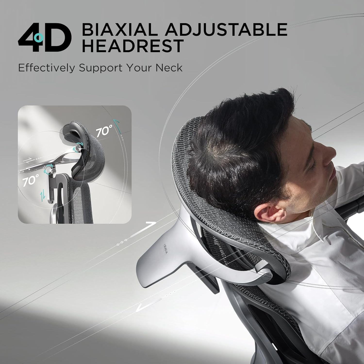 E3 Pro Ergonomic Office Chair, Big and Tall Office Chair - with 3-Zone Dynamic Lumbar Support, 4D Adjustable Headrest, 6D Adjustable Armrests, Swivel, Black