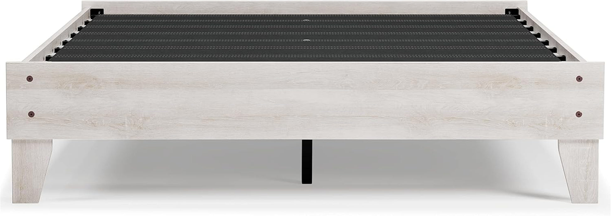 Shawburn Modern Farmhouse Platform Bed, Queen, Whitewash