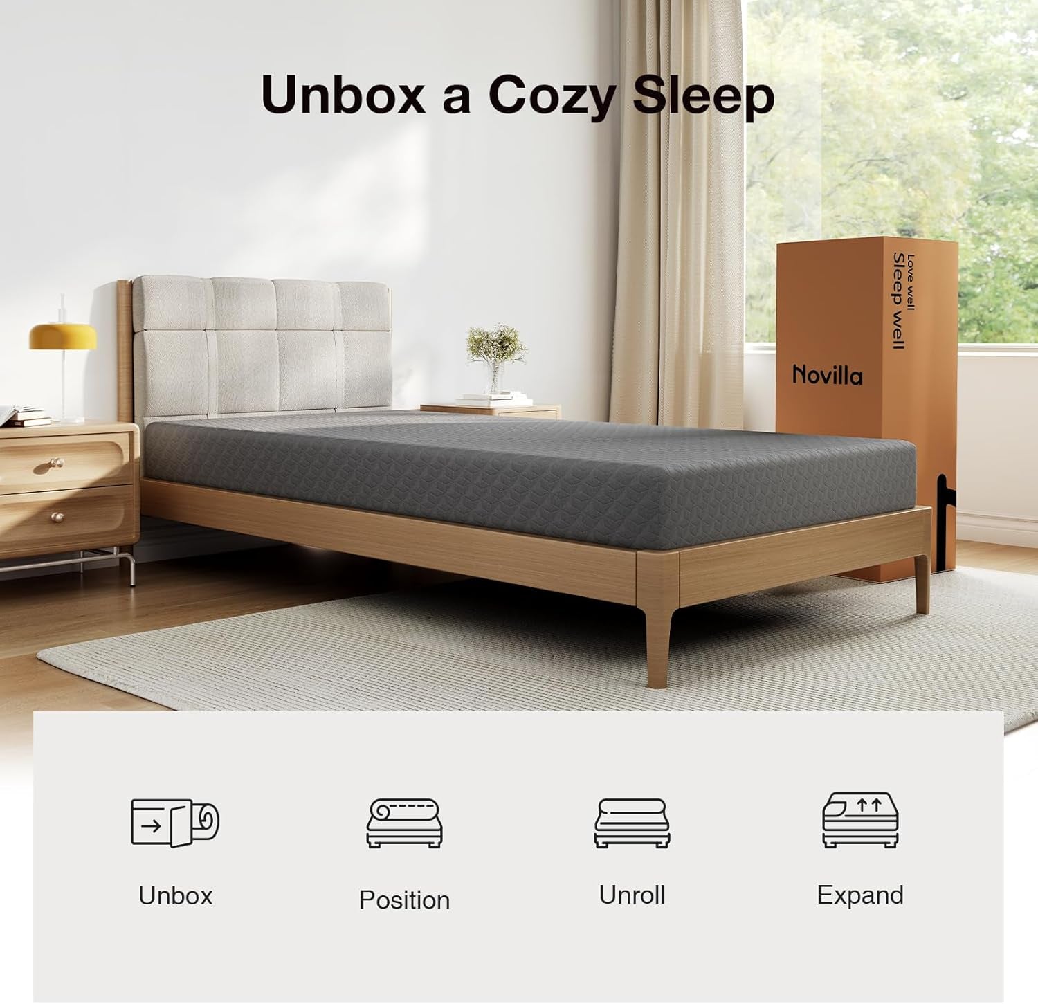 Twin Mattress for Kids, 5 Inch Twin Size Mattresses with Gel-Infused Memory Foam & Pressure-Relieving Foam for Cool Touch & Edge Support Mattress in a Box Certipur-Us Certified