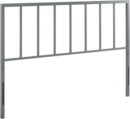 Tatum Modern Farmhouse Metal Queen Headboard in Black