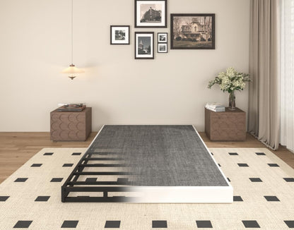 5 Inch Heavy Duty Metal Queen Box Spring Mattress Foundation, 3000Lbs High Capacity Bed Base with Non-Slip Support, No Noise Structure, Easy Assembly, Durable Fabric Cover, Black