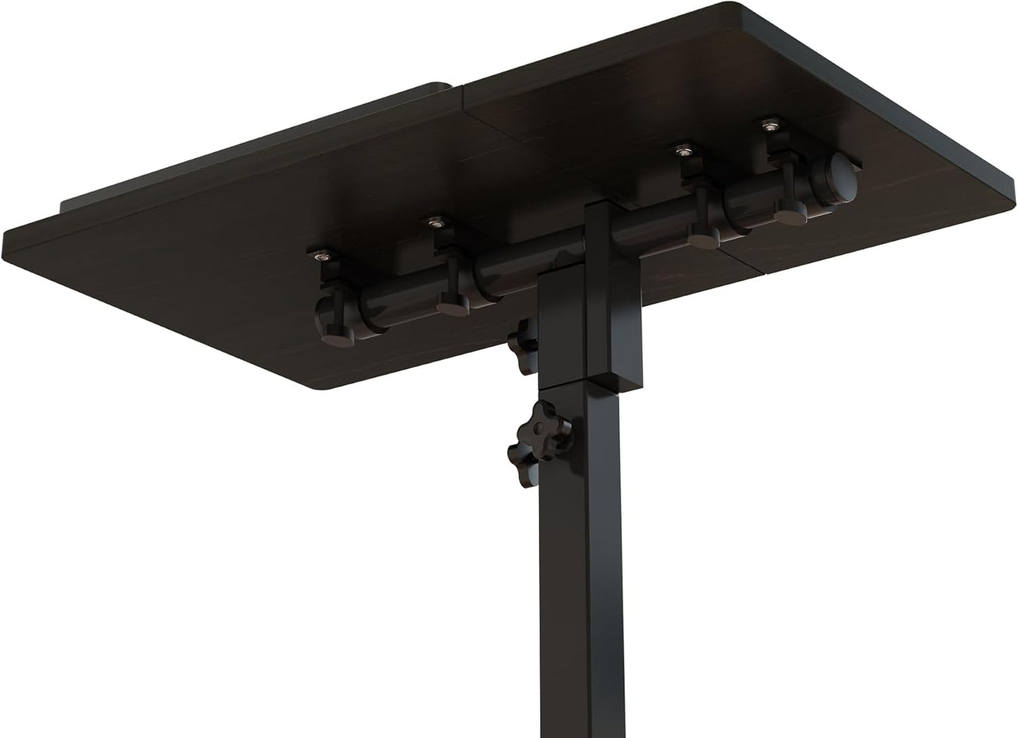 Mobile Adjustable Height Laptop Stand PC Portable Laptop Swivel Table Rolling Table with Wheels Caster and Mouse Pad (Dekuwood)