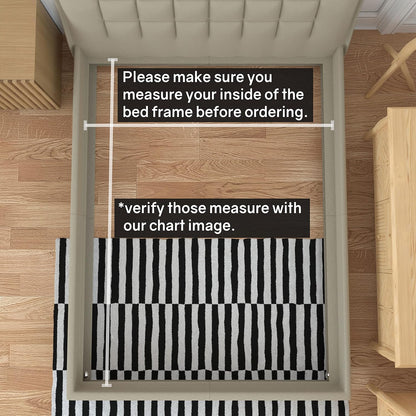 , 0.68-Inch Heavy Duty Vertical Wooden Bunkie Board/Bed Slats, Enhance Mattress Support, Queen(60"), Beige