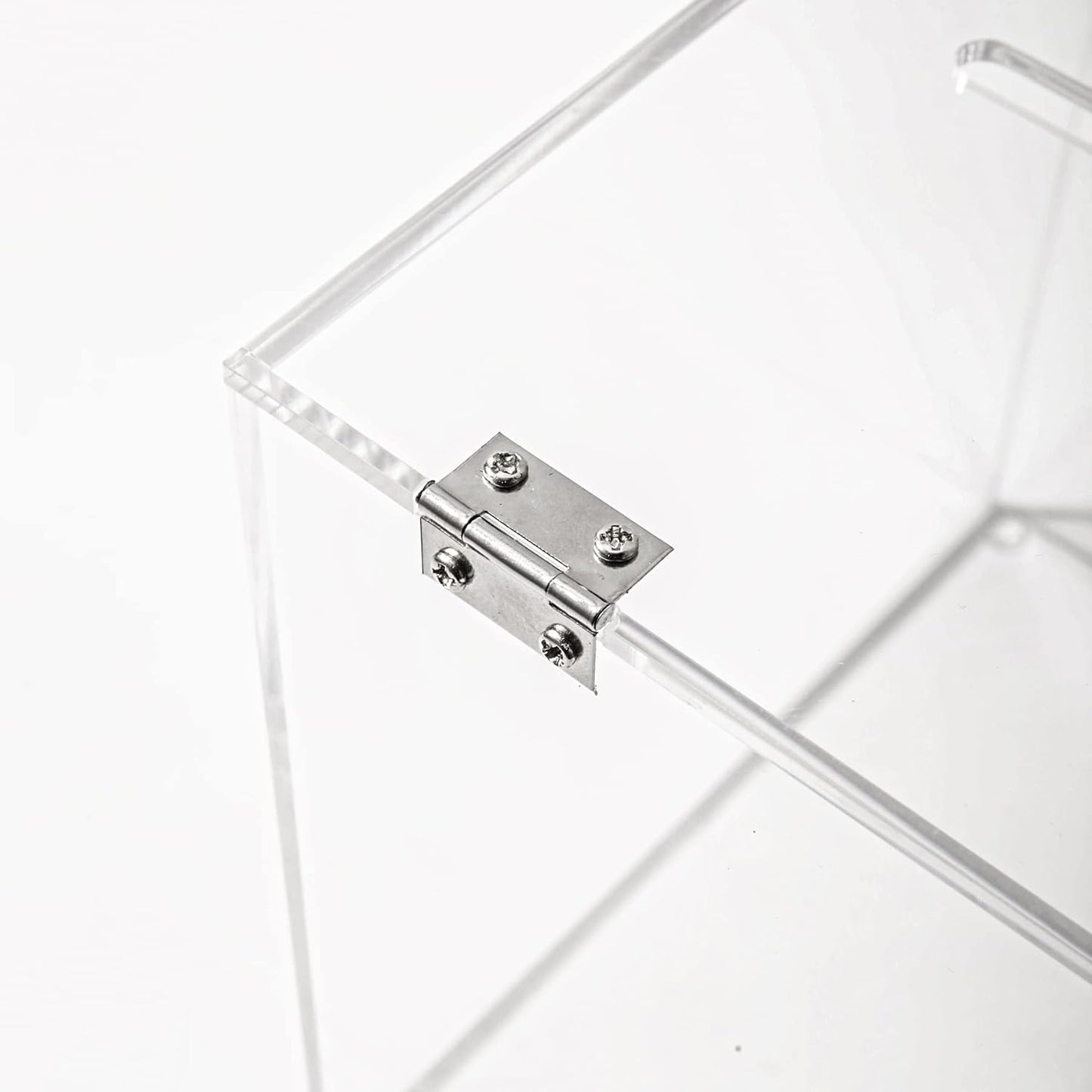 Acrylic Donation Box 10X10X10 Inches, Ballot Suggestion Box Money Storage Container for Voting, Charity, Ballot, Contest, Suggestions