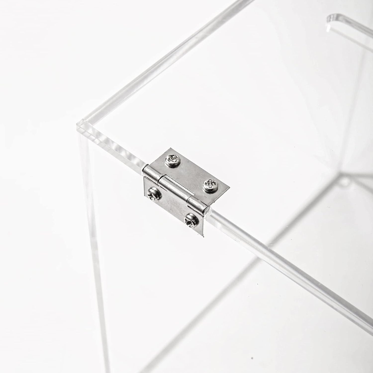 Acrylic Donation Box 10X10X10 Inches, Ballot Suggestion Box Money Storage Container for Voting, Charity, Ballot, Contest, Suggestions