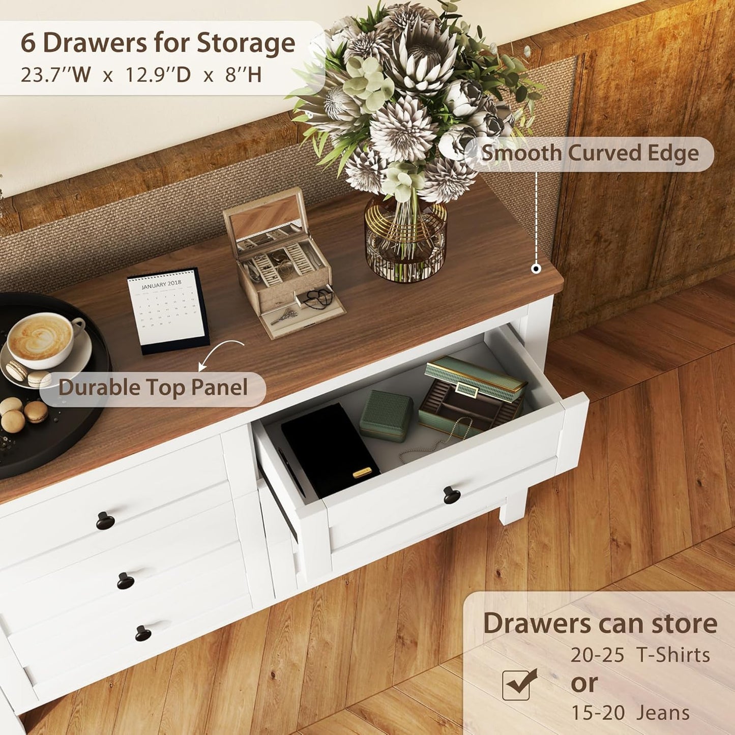 3-Pieces Full Size Bedroom Sets Farmhouse Platform Bed with Double Sliding Door Storage Headboard, Storage Nightstand and Dresser, White