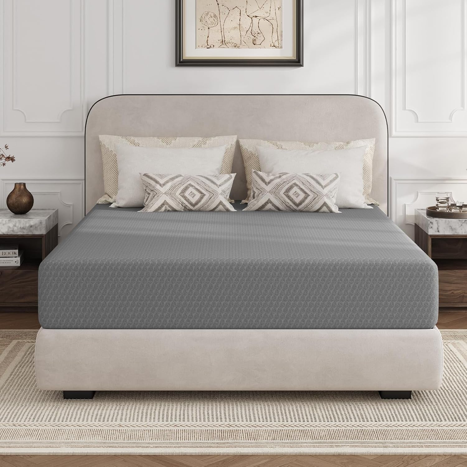 King Size Mattress, 12 Inch Memory Foam Mattress King for Cool Night Sleep & Pressure Relief, Thermally Balanced Foam Mattresses for Heat Dissipation, Certipur-Us Certified Mattresses in a Box