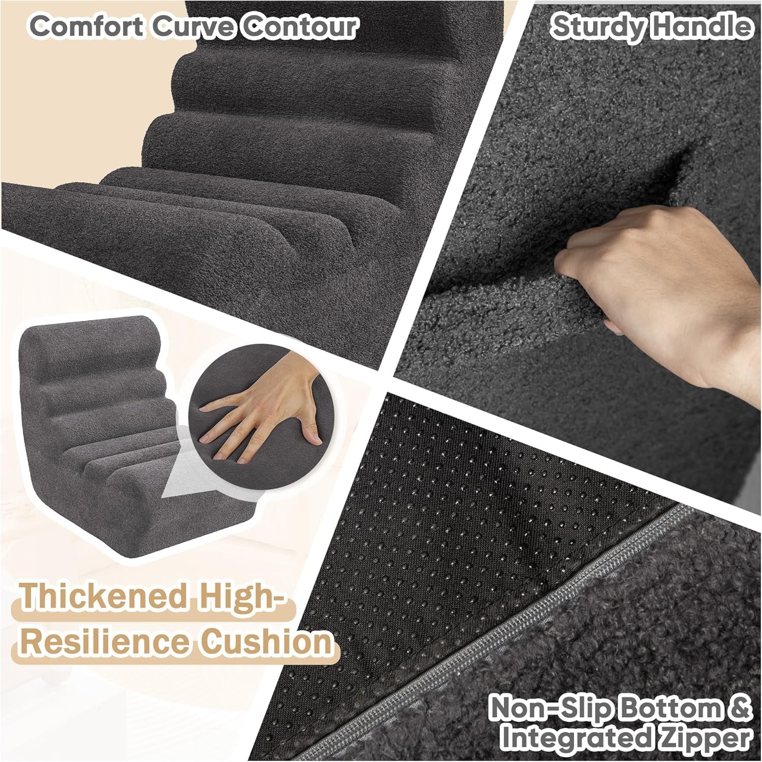 Bean Bag Chair for Adults Memory Foam Bean Bag Chairs, Fireside Chair Comfy Lazy Floor Sofa, Recliner Sofa for Living Rooms and Bedrooms (Grey)