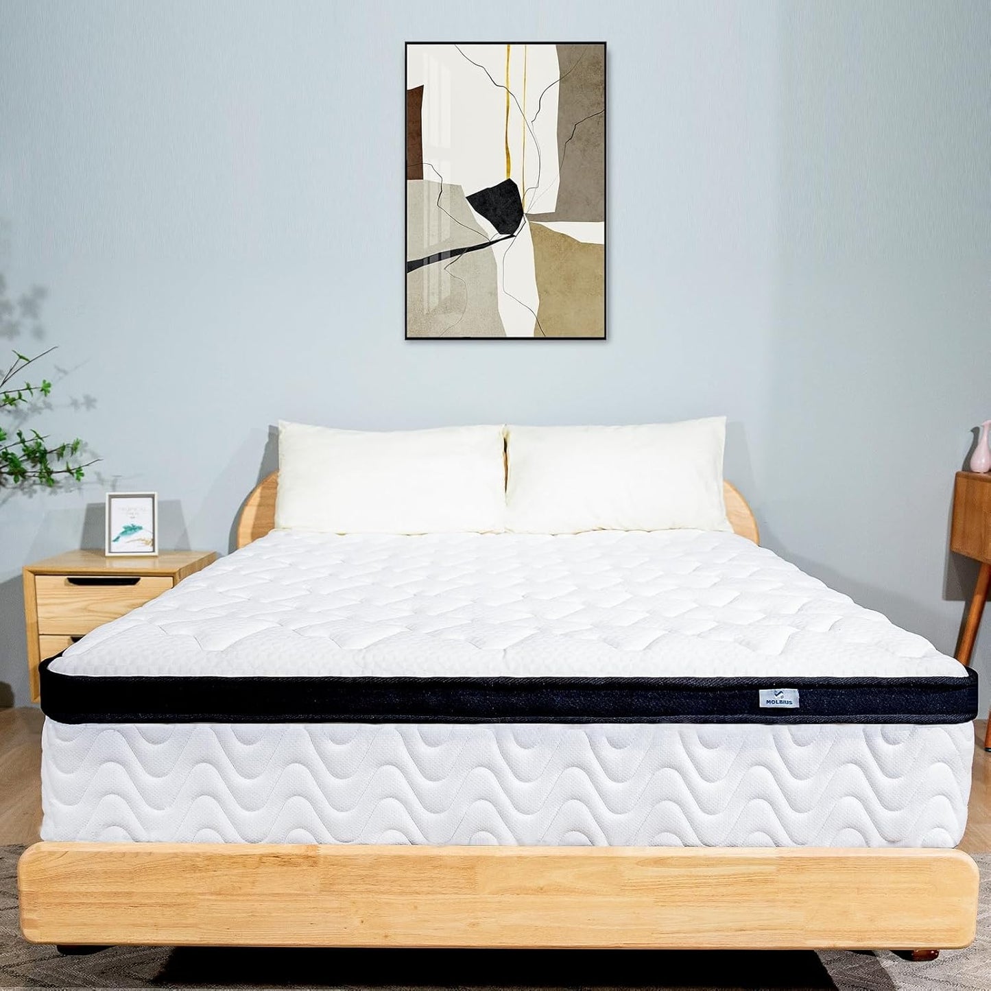 Full Size Mattress 10 Inch | Full Mattresses in a Box Hybrid | Medium Firm Feel Memory Foam and Individual Pocket Springs | Fiberglass Free Bed Matress | Breathable | Certipur-Us | Upgrade