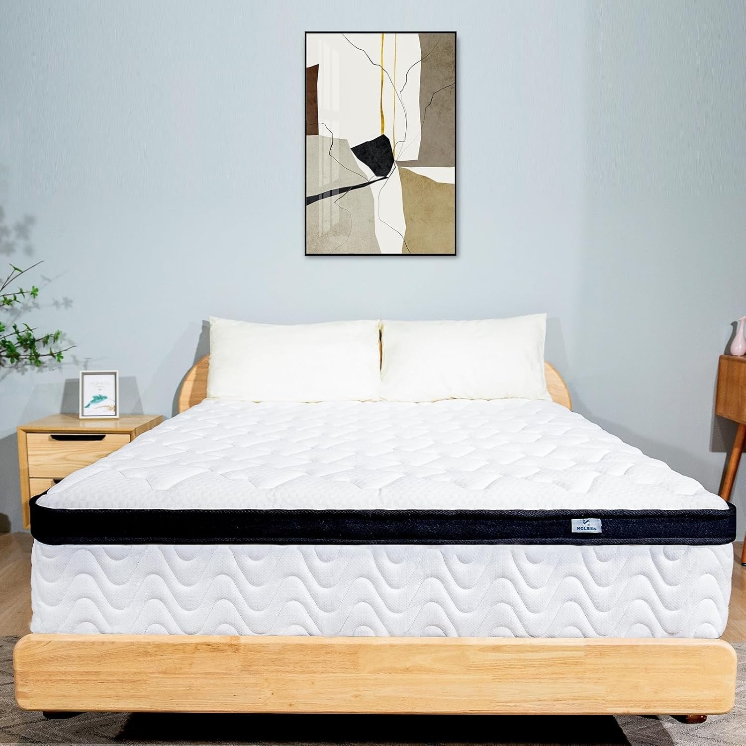 Full Size Mattress 10 Inch | Full Mattresses in a Box Hybrid | Medium Firm Feel Memory Foam and Individual Pocket Springs | Fiberglass Free Bed Matress | Breathable | Certipur-Us | Upgrade