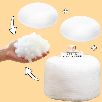 Premium PP Cotton Ottoman Pouf Insert Pouf Stuffing round Bean Bag Filler & Footstool Stuffing 20X20×14 Inch Round