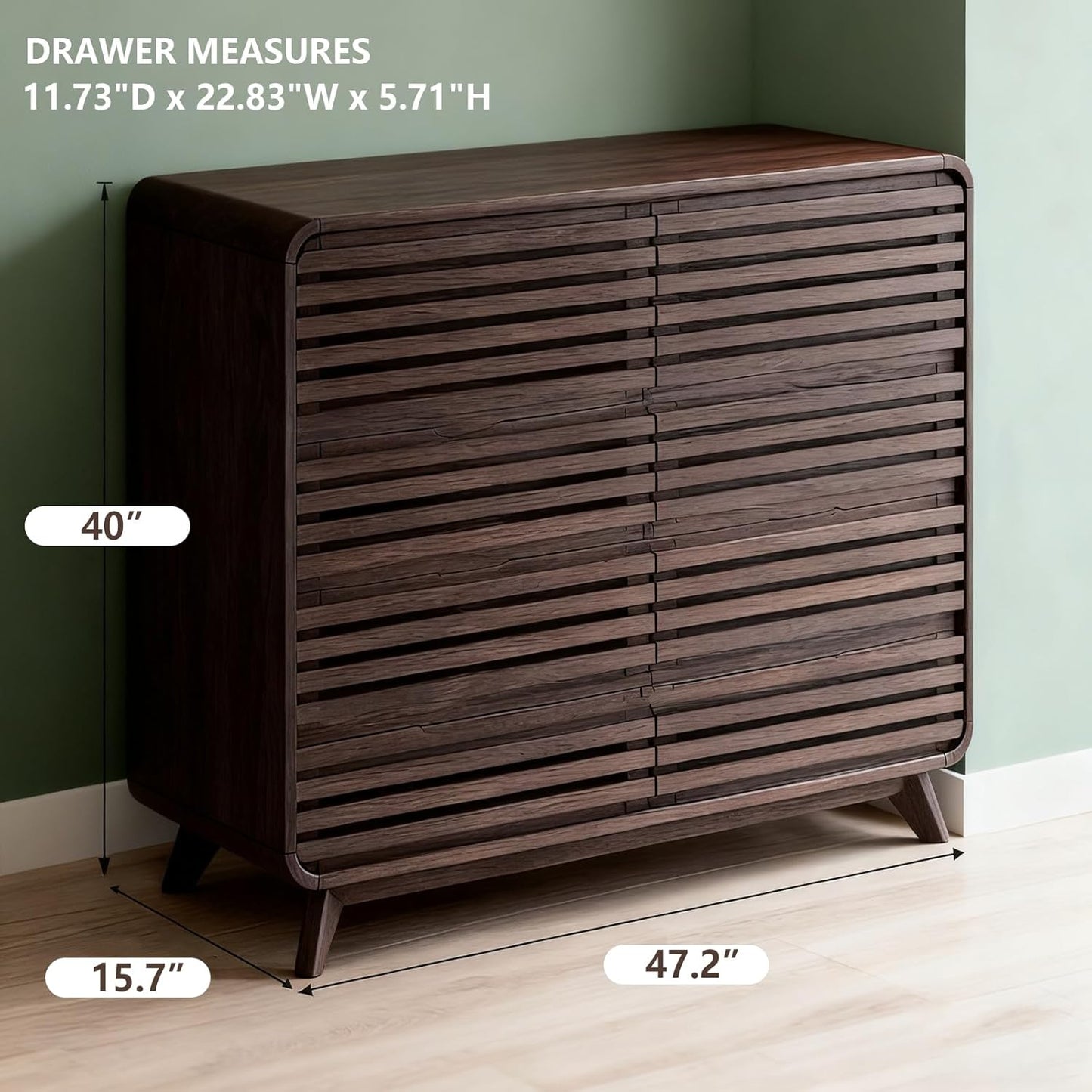 Dresser for Bedroom,8 Drawers Chests of Drawers, Pre-Installed Wooden Large Drawer Organizer for Bedroom Hallway