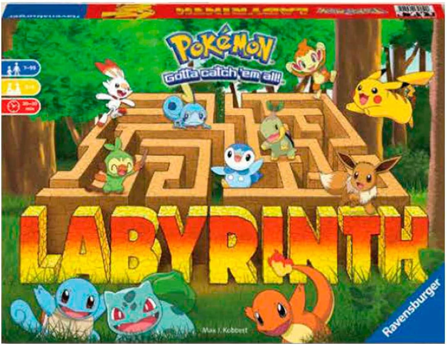 Labyrinth Pokémon Board Game – a Strategic Maze Adventure for Family Nights & Pokémon Parties – Includes Pikachu, Bulbasaur, and More – Great Birthday Gift for Kids Ages 7 and Up